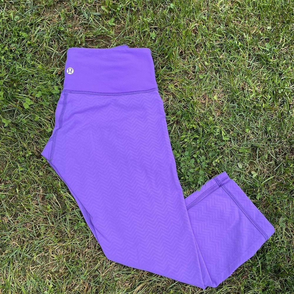Purple size 4 Lululemon Capri Leggings